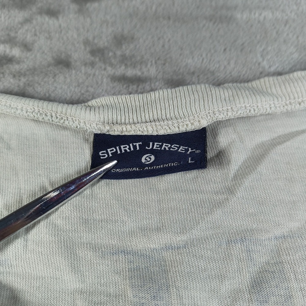 North Fork Spirit Jersey Shirt Men Large Off White Long Sleeve V Neck Cotton Usa View 4